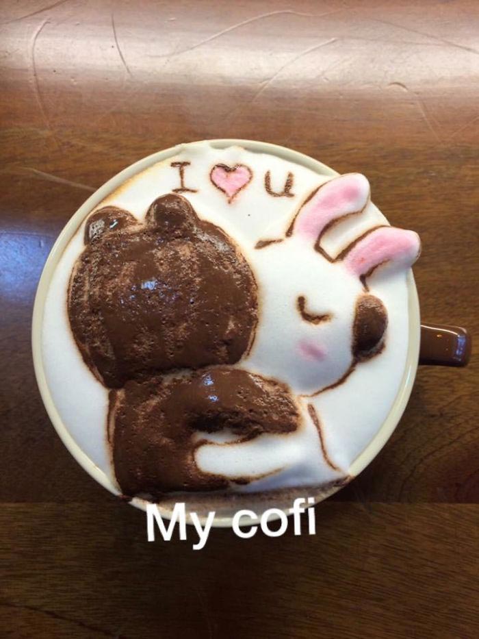 Бариста с Тайваня делает потрясающее 3D-латте, Чанг Куэй-фанг