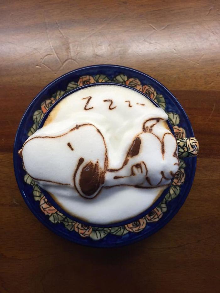 Бариста с Тайваня делает потрясающее 3D-латте, Чанг Куэй-фанг