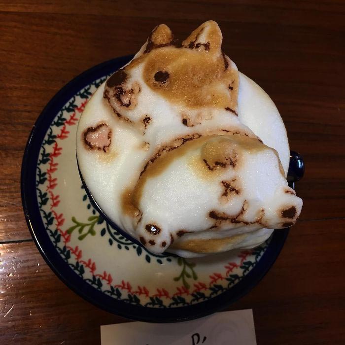 Бариста с Тайваня делает потрясающее 3D-латте, Чанг Куэй-фанг