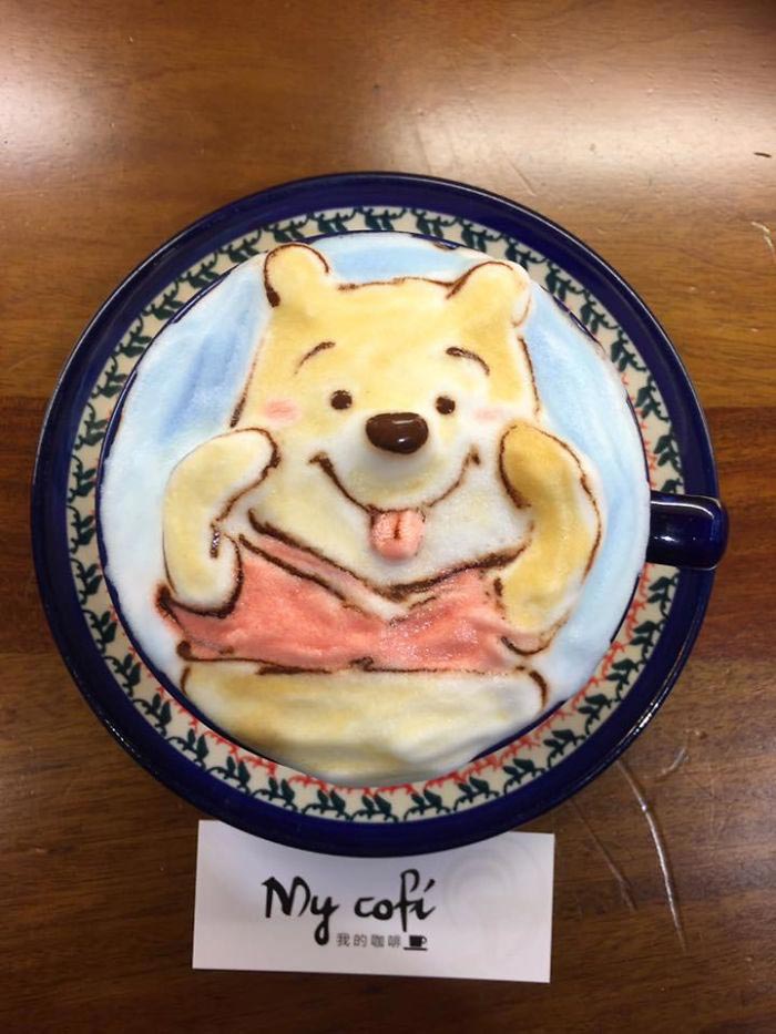 Бариста с Тайваня делает потрясающее 3D-латте, Чанг Куэй-фанг