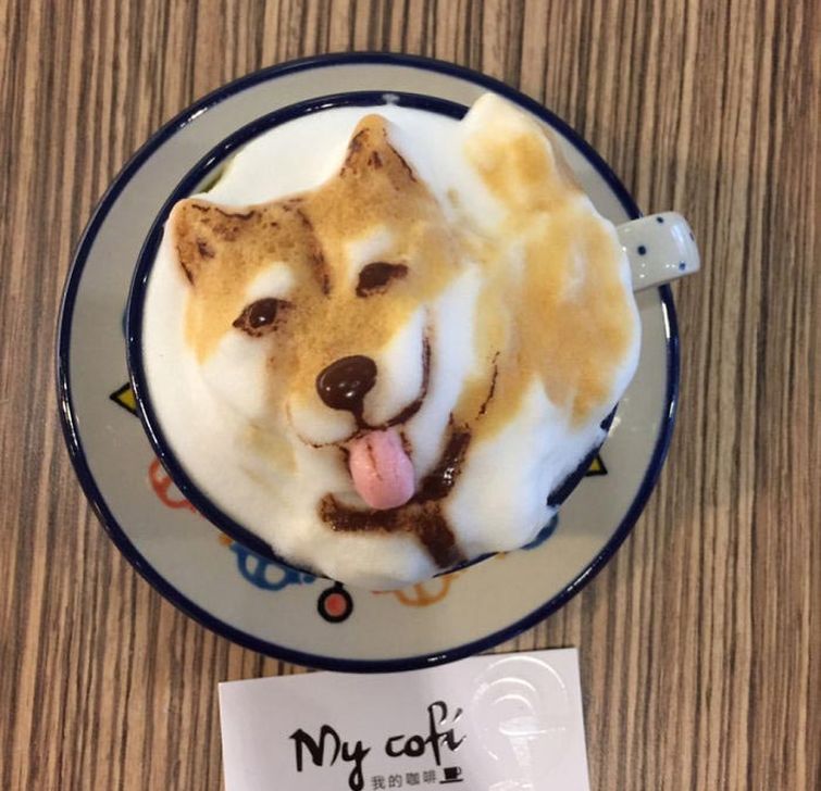 Бариста с Тайваня делает потрясающее 3D-латте, Чанг Куэй-фанг