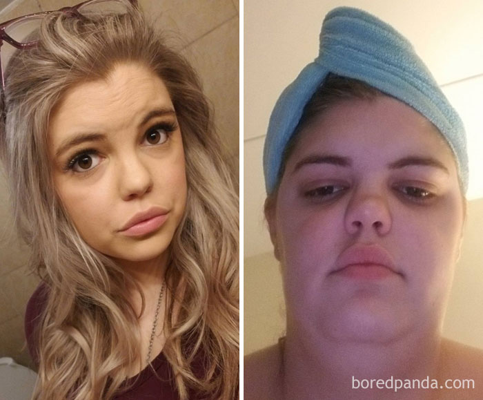  одни и те же девушки выглядят совсем по-разному, фото в стиле «до и после», Pretty Girls Ugly Faces