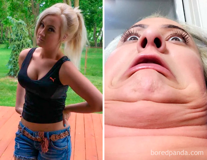  одни и те же девушки выглядят совсем по-разному, фото в стиле «до и после», Pretty Girls Ugly Faces