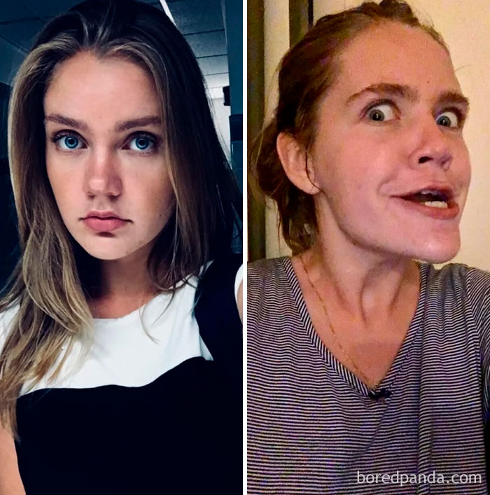  одни и те же девушки выглядят совсем по-разному, фото в стиле «до и после», Pretty Girls Ugly Faces