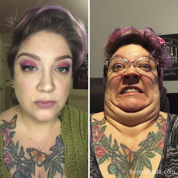  одни и те же девушки выглядят совсем по-разному, фото в стиле «до и после», Pretty Girls Ugly Faces