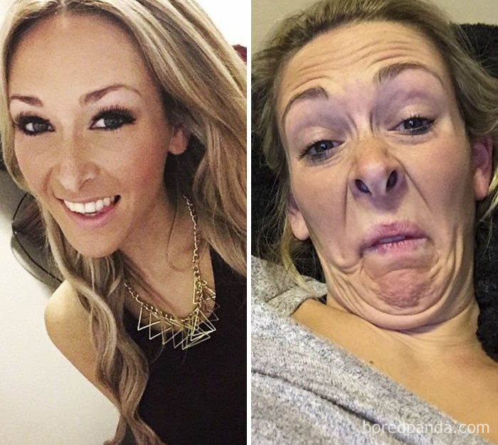  одни и те же девушки выглядят совсем по-разному, фото в стиле «до и после», Pretty Girls Ugly Faces