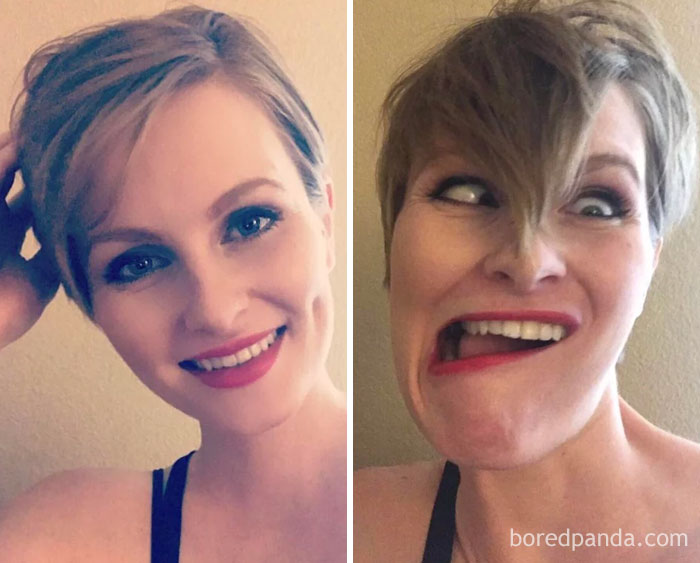  одни и те же девушки выглядят совсем по-разному, фото в стиле «до и после», Pretty Girls Ugly Faces