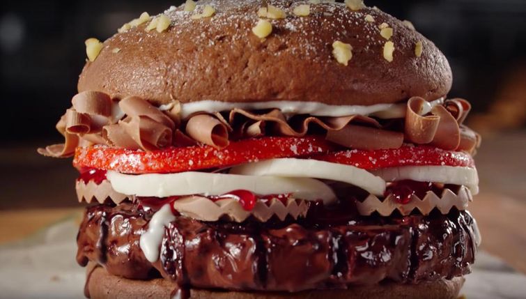 шоколадный бургер, Chocolate Whopper, шоколадный воппер, бургер с шоколадом