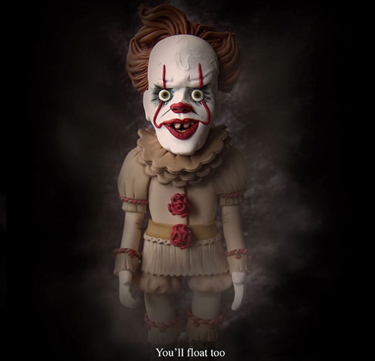  постеры к фильмам ужасов из полимерной глины, Лиззи Кэмпбелл и Йен Ашер