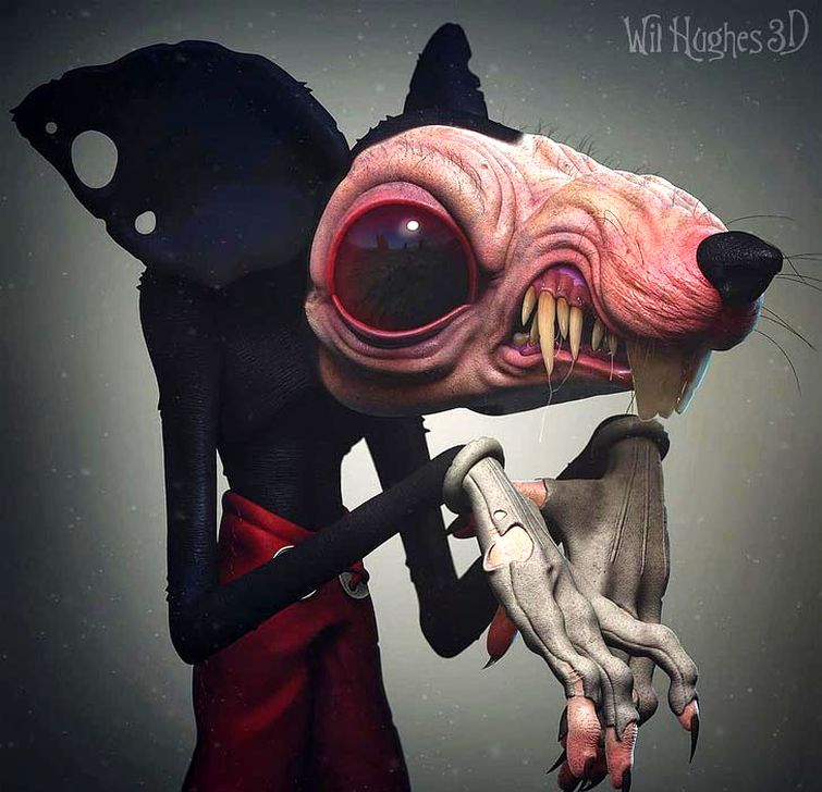 Художник превратил популярных героев в монстров, Уилл Хьюз 