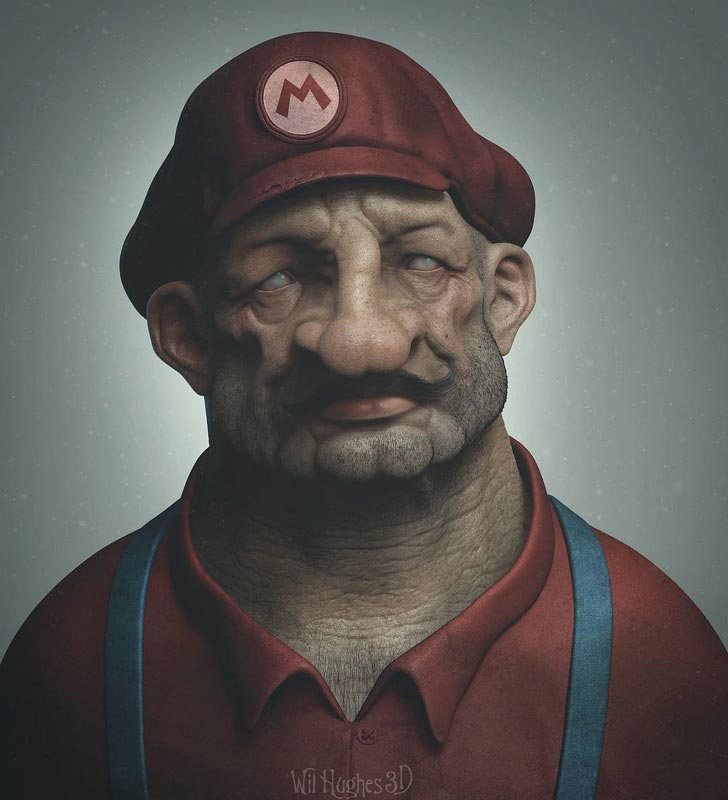 Художник превратил популярных героев в монстров, Уилл Хьюз 