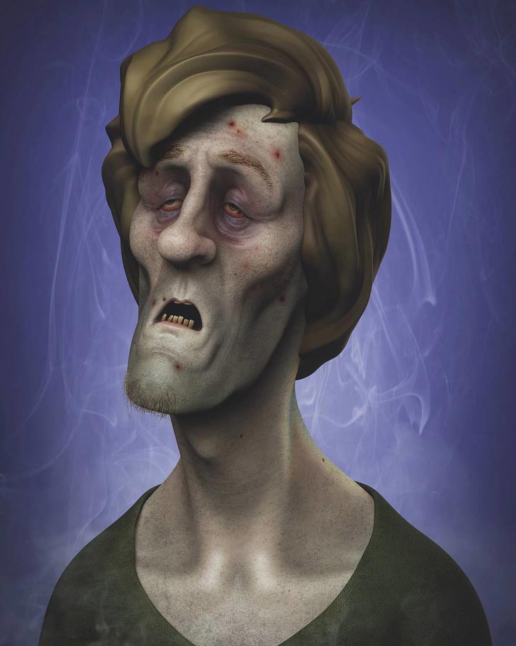 Художник превратил популярных героев в монстров, Уилл Хьюз 