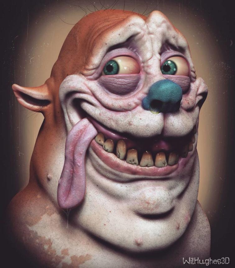 Художник превратил популярных героев в монстров, Уилл Хьюз 