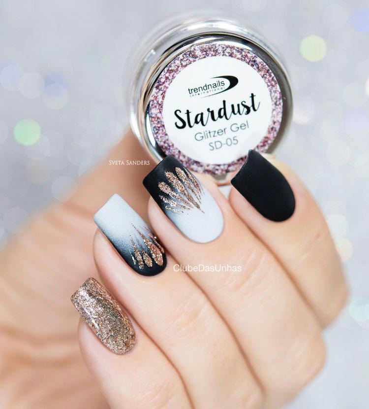 праздничные идеи для маникюра, маникюр с блёстками, маникюр со стразами 