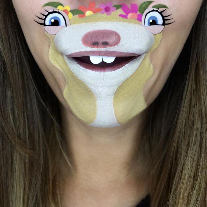 Визажист превращает свои губы  в героев мультфильмов, Лаура Дженкинсон, Laura Jenkinson