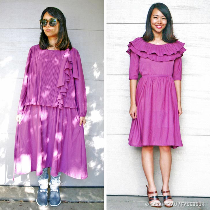 дизайнер превращает старые вещи в супермодную одежду для себя и своих дочек, Сара Тайо, Sarah Tyau