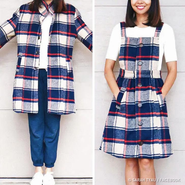 дизайнер превращает старые вещи в супермодную одежду для себя и своих дочек, Сара Тайо, Sarah Tyau