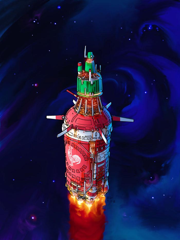 Парень превращает обычные вещи в проекты космических кораблей (он у мамы инженер) Парень превращает обычные вещи в проекты космических кораблей, Эрик Геуз, Eric Geusz