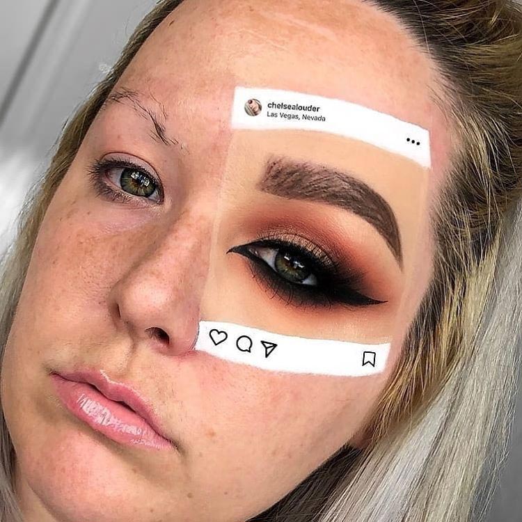 бьюти-тренд показывающий всю суть Инстаграма, Instaception