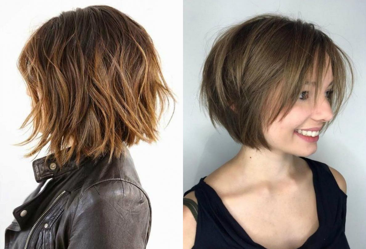 Градуировка волос на короткие волосы фото до и после