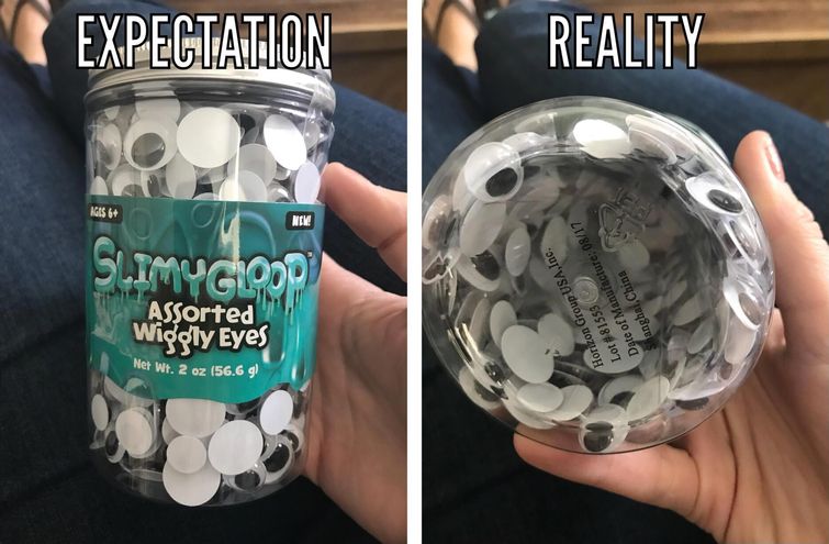 смешной дизайн, предательские упаковки, обман в продуктах, обманывают покупателей