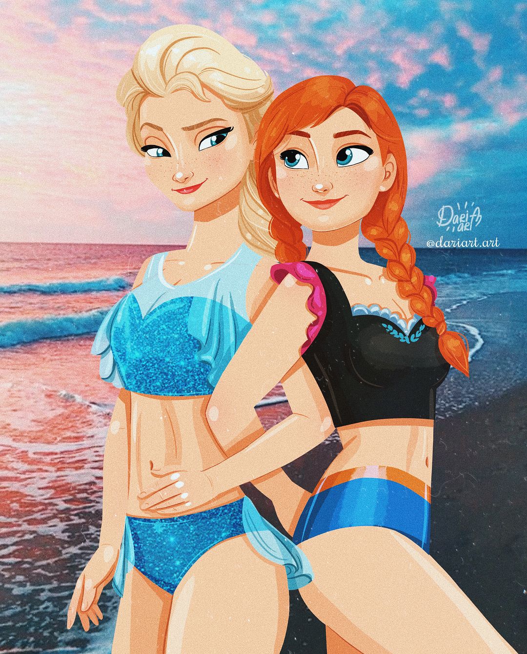 Современные принцессы Disney Эльза и Анна