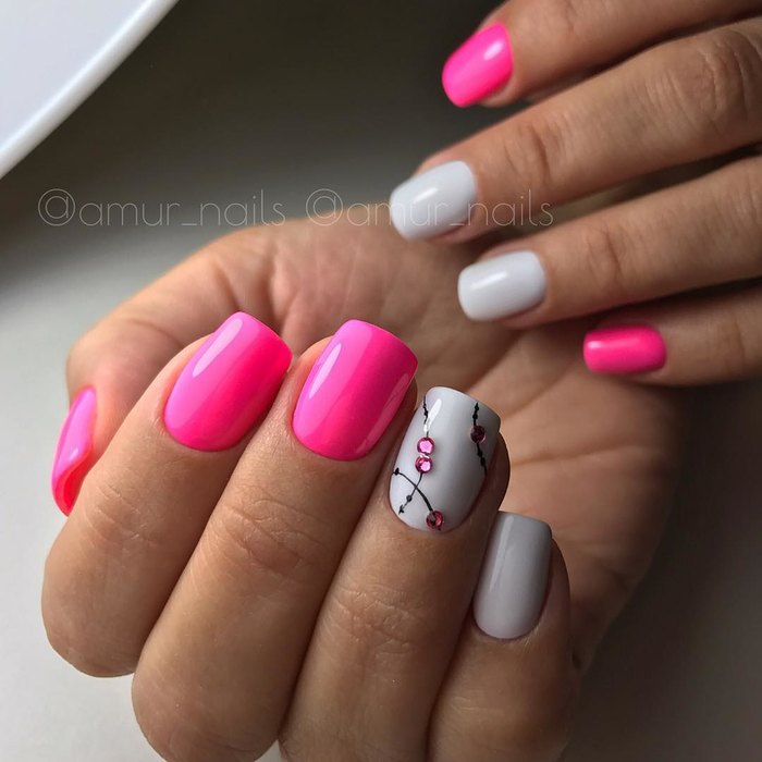 летний маникюр, маникюр 2018, летний маникюр 2018