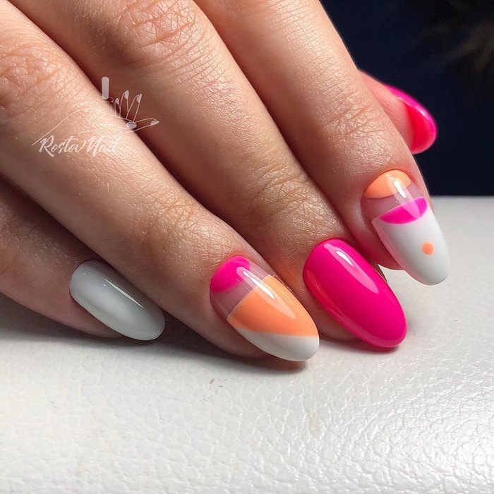 летний маникюр, маникюр 2018, летний маникюр 2018