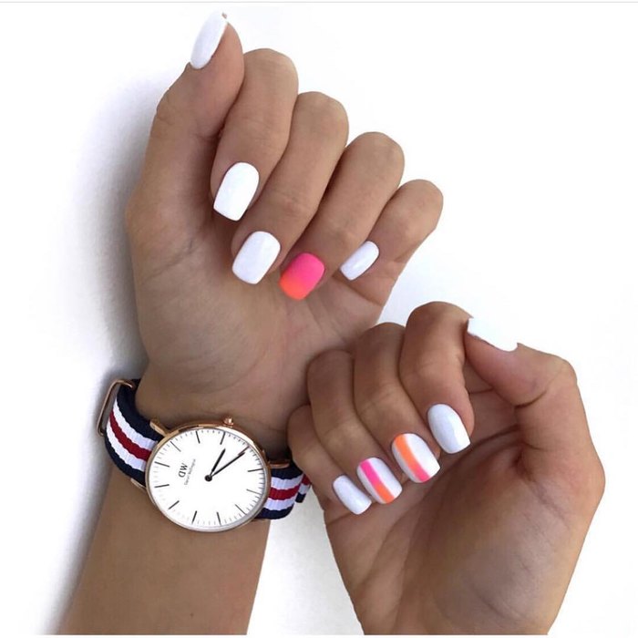 летний маникюр, маникюр 2018, летний маникюр 2018