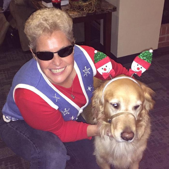 Слепая женщина видит свою собаку в первый раз за 8 лет, Мэри Седжвик, Mary Sedgwick