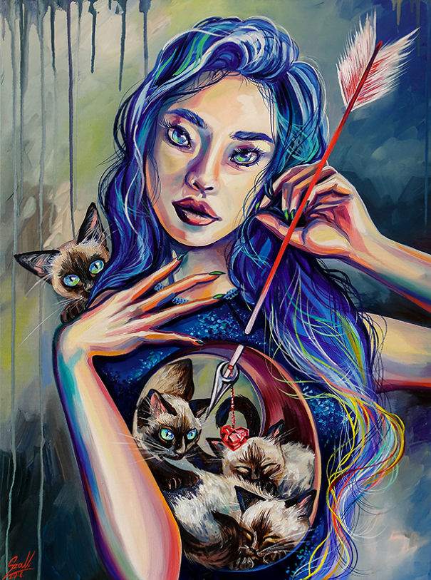 мистические знаки зодиака, знаки зодиака кошки и женщины, Вивьен Санисло, Vivien Szaniszlo