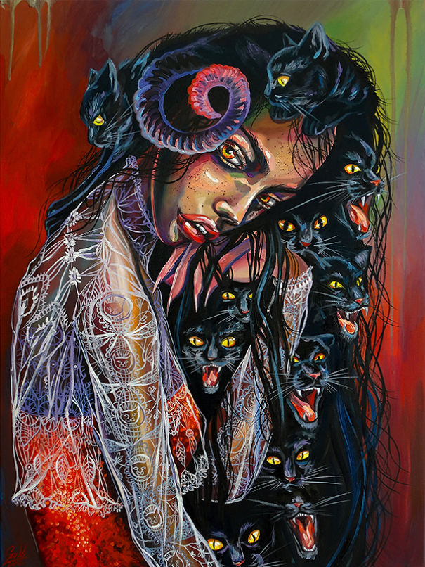мистические знаки зодиака, знаки зодиака кошки и женщины, Вивьен Санисло, Vivien Szaniszlo
