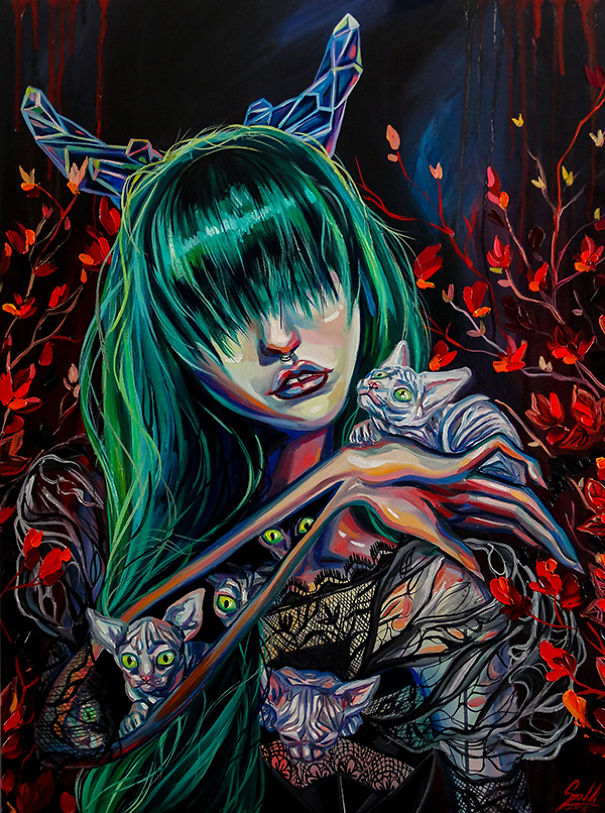 мистические знаки зодиака, знаки зодиака кошки и женщины, Вивьен Санисло, Vivien Szaniszlo