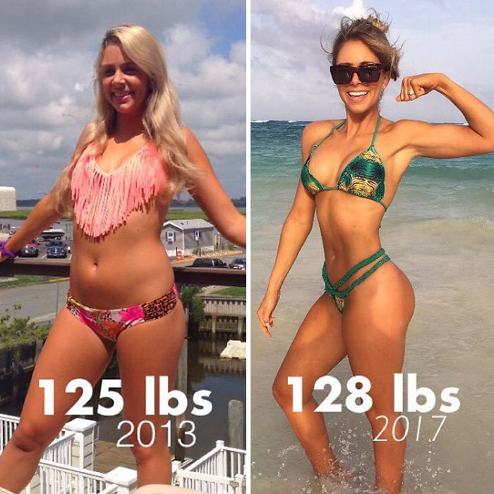 Эта девушка очень круто изменилась (до 56 кг, после 58) .