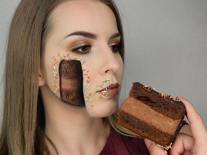 необычный макияж, безумный макияж 