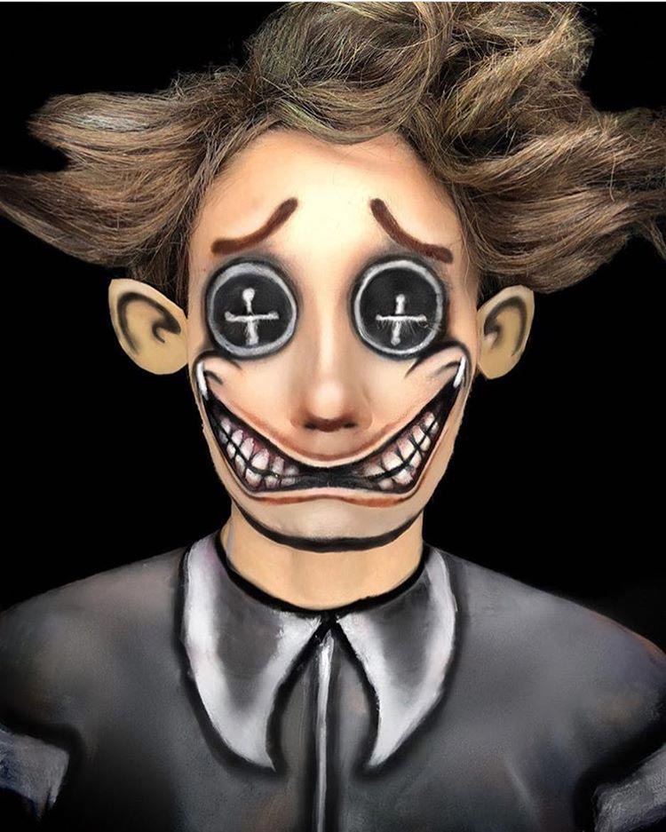 необычный макияж, безумный макияж 