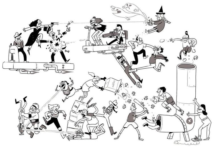 по одному персонажу каждый день, Том Гран, эпичная сцена драки, по одному персонажу в эпичную сцену драки