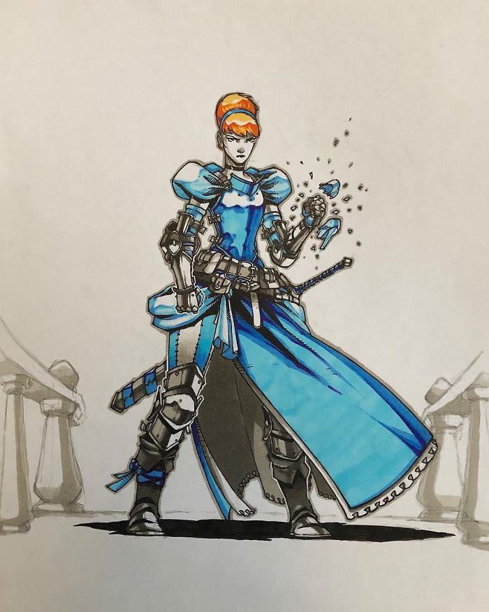 Российский художник показал, как выглядели бы диснеевские принцессы, если бы были воинами как выглядели бы диснеевские принцессы если бы были воинами, Артемий Мясников