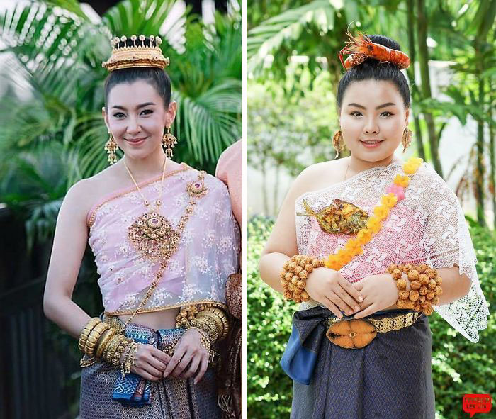 Девушка использует еду для воссоздания фотографий знаменитостей, Сине Бенджафхорн