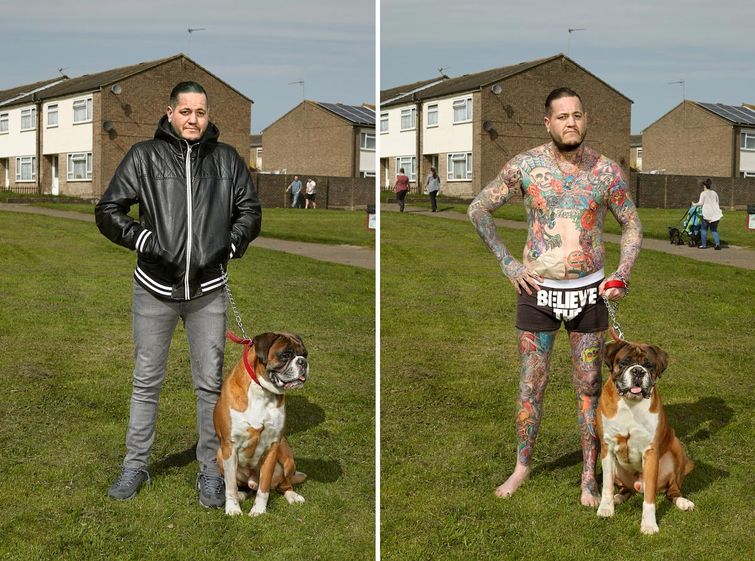 люди с татуировками, татуированные люди, татуированные люди а одежде, Алан Паудрилл