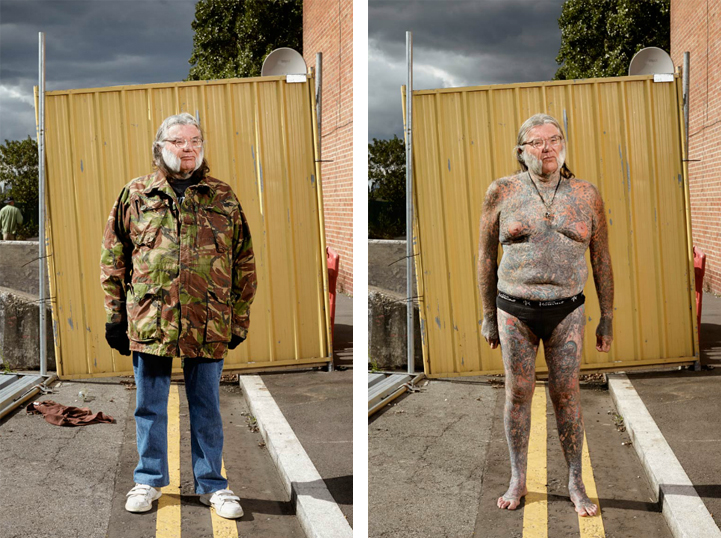 люди с татуировками, татуированные люди, татуированные люди а одежде, Алан Паудрилл