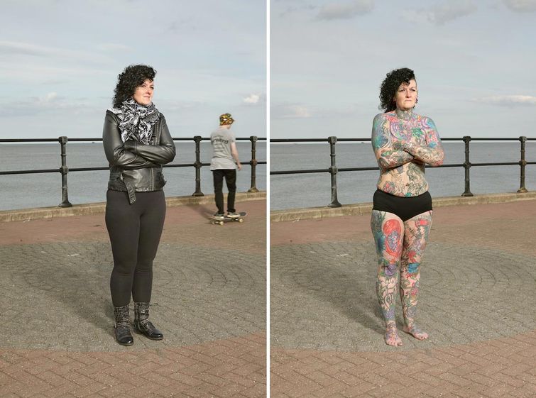 люди с татуировками, татуированные люди, татуированные люди а одежде, Алан Паудрилл