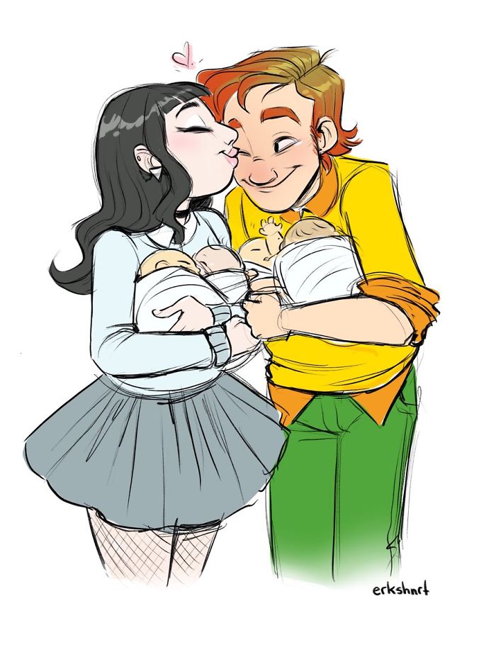 Разноцветный попугай и его готическая подружка. попугай киви и его подружка-гот, киви и Сиукси