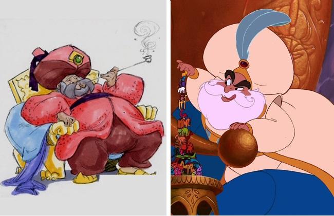 Как могли бы выглядеть персонажи диснеевских мультфильмов, первоначальные эскизы