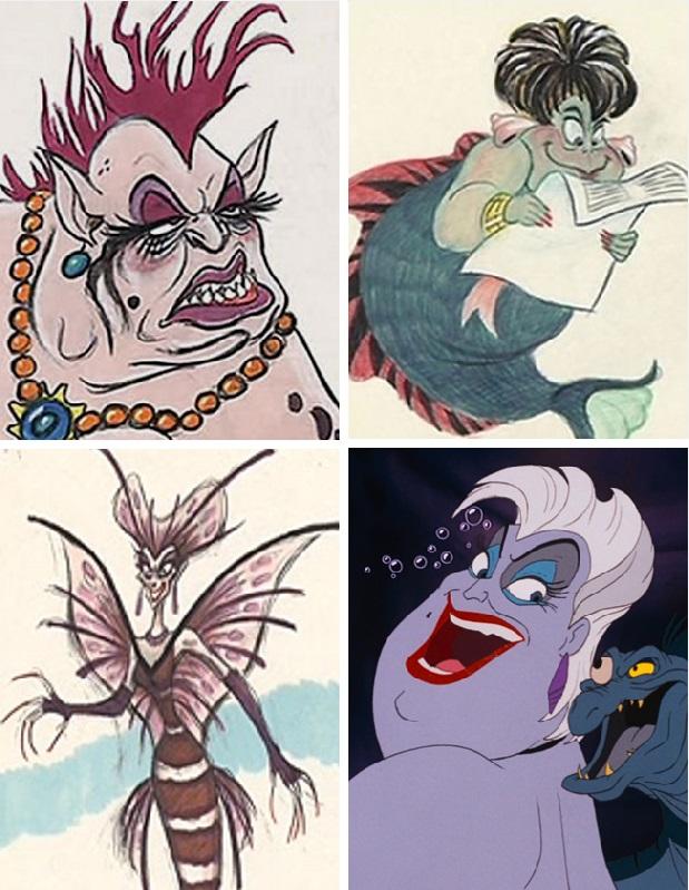Как могли бы выглядеть персонажи диснеевских мультфильмов, первоначальные эскизы