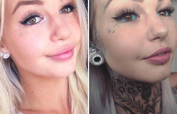 Эмбер Люк, Amber Luke, девушка тату на глазных яблоках