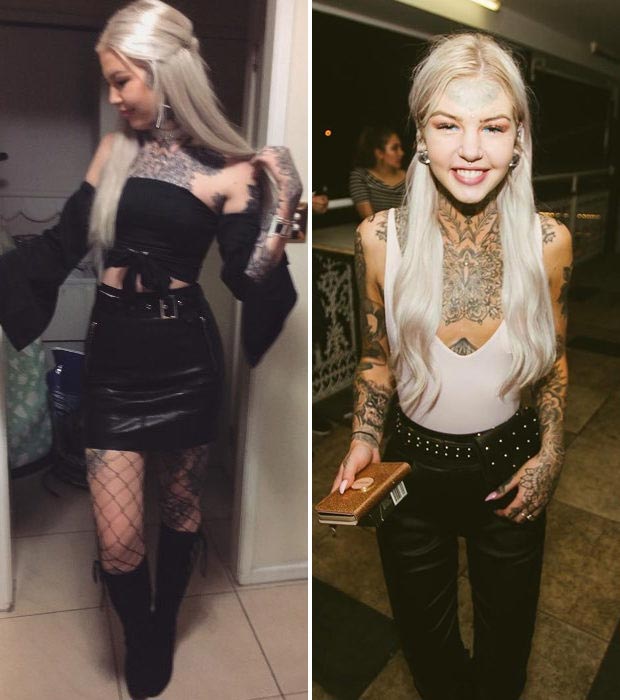 Эмбер Люк, Amber Luke, девушка тату на глазных яблоках