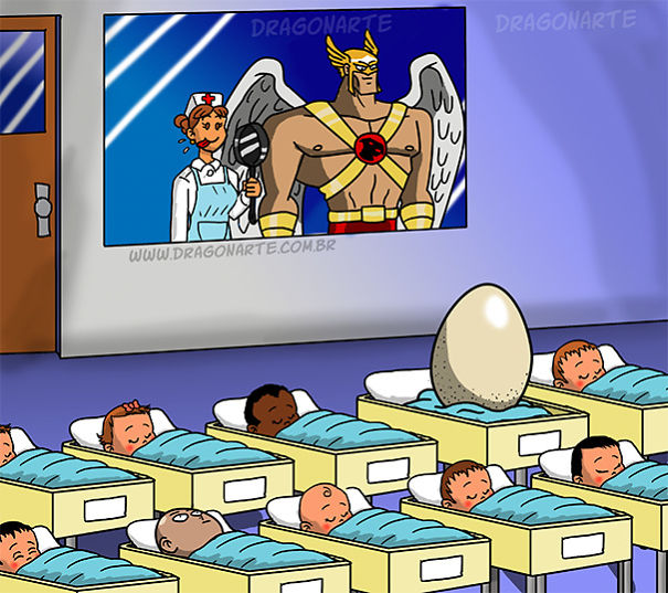 Художник вообразил, как выглядели бы дети супергероев и результат не может быть забавнее как выглядели бы дети супергероев, Эдуардо Лукас Нассименто, Eduardo Lucas Nascimento