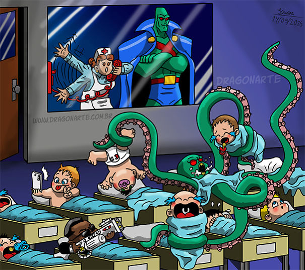 Художник вообразил, как выглядели бы дети супергероев и результат не может быть забавнее как выглядели бы дети супергероев, Эдуардо Лукас Нассименто, Eduardo Lucas Nascimento