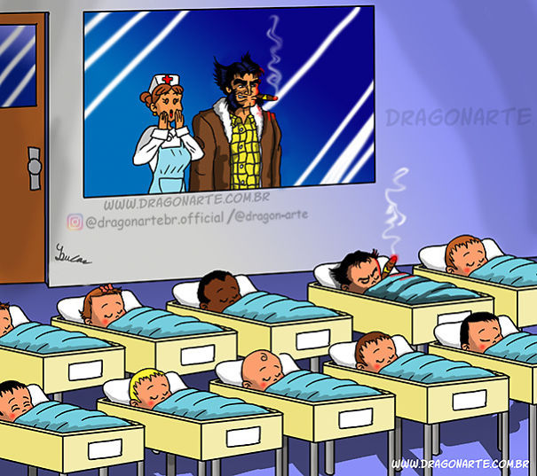 Художник вообразил, как выглядели бы дети супергероев и результат не может быть забавнее как выглядели бы дети супергероев, Эдуардо Лукас Нассименто, Eduardo Lucas Nascimento